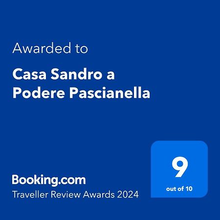 Casa Sandro A Podere Pascianella Villa Castelmuzio Eksteriør bilde
